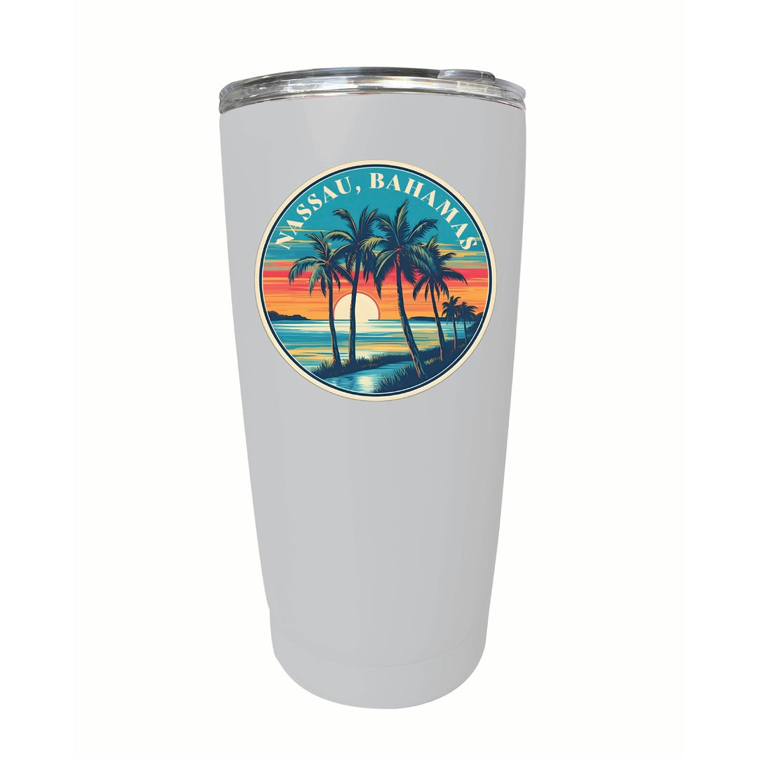 Nassau the Bahamas Design D Souvenir 16 oz Stainless Steel Insulated Tumbler Image 6