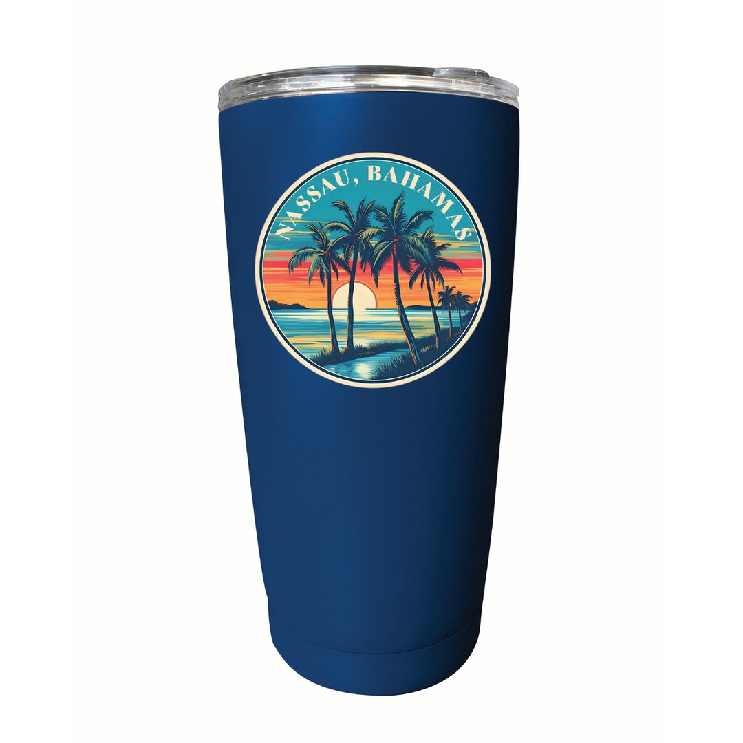 Nassau the Bahamas Design D Souvenir 16 oz Stainless Steel Insulated Tumbler Image 7