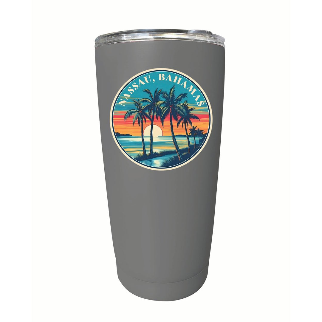 Nassau the Bahamas Design D Souvenir 16 oz Stainless Steel Insulated Tumbler Image 11