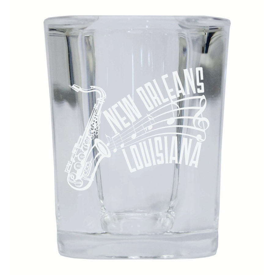 Orleans Louisiana Souvenir 2 Ounce Engraved Shot Glass Square Image 1