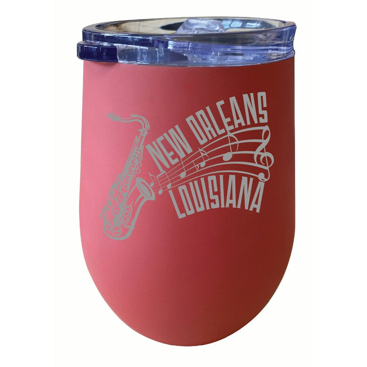 Orleans Louisiana Souvenir 12 oz Engraved Insulated Wine Stainless Steel Tumbler Image 2