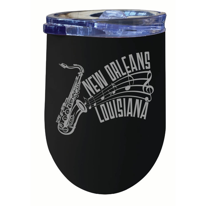 Orleans Louisiana Souvenir 12 oz Engraved Insulated Wine Stainless Steel Tumbler Image 3