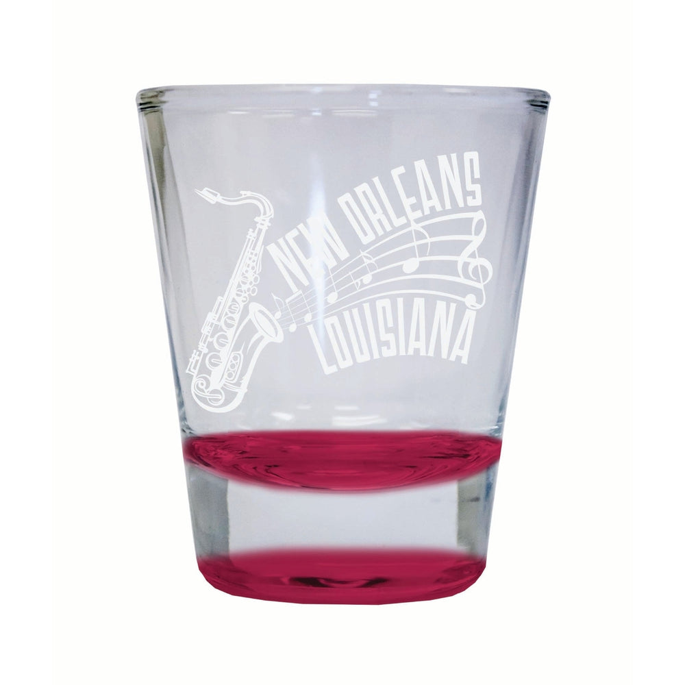 Orleans Louisiana Souvenir 2 Ounce Engraved Shot Glass Round Image 2