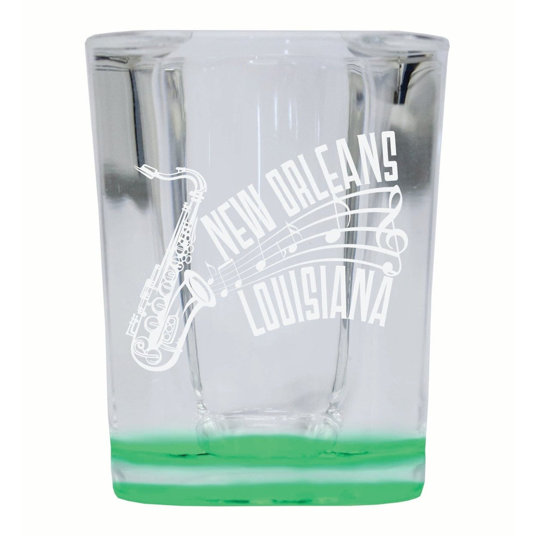 Orleans Louisiana Souvenir 2 Ounce Engraved Shot Glass Square Image 1