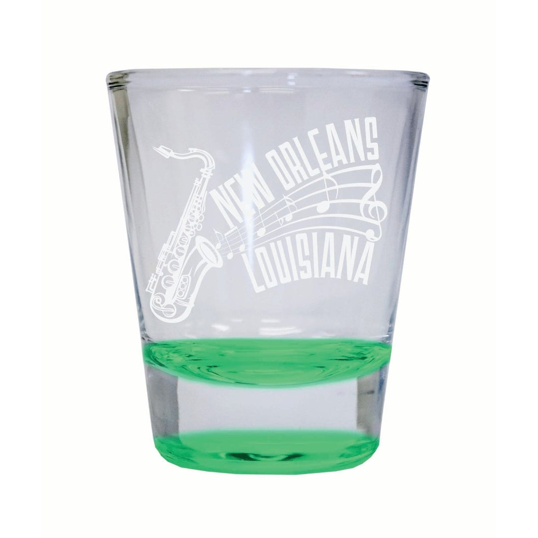 Orleans Louisiana Souvenir 2 Ounce Engraved Shot Glass Round Image 4