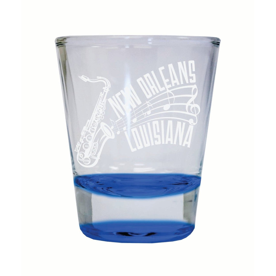 Orleans Louisiana Souvenir 2 Ounce Engraved Shot Glass Round Image 4