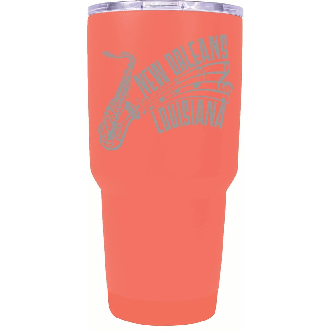 Orleans Louisiana Souvenir 24 oz Engraved Insulated Stainless Steel Tumbler Image 1