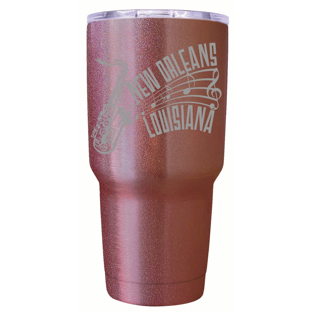 Orleans Louisiana Souvenir 24 oz Engraved Insulated Stainless Steel Tumbler Image 3