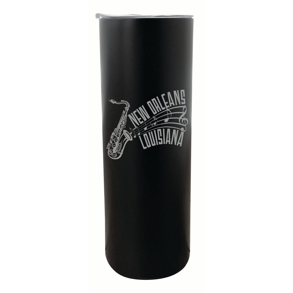 Orleans Louisiana Souvenir 20 oz Engraved Insulated Stainless Steel Skinny Tumbler Image 2