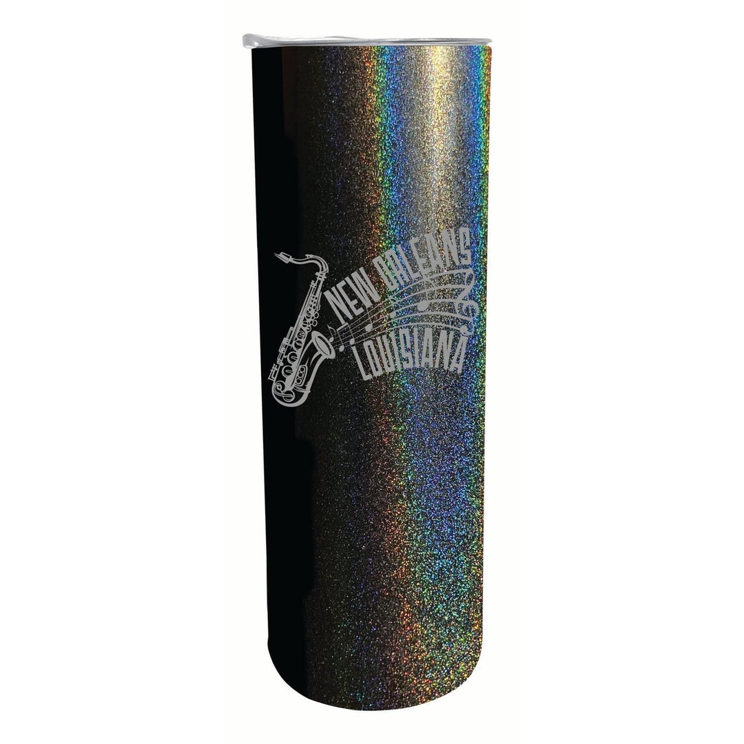 Orleans Louisiana Souvenir 20 oz Engraved Insulated Stainless Steel Skinny Tumbler Image 3