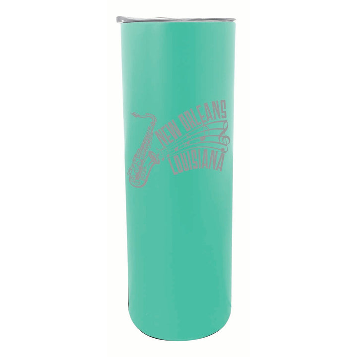 Orleans Louisiana Souvenir 20 oz Engraved Insulated Stainless Steel Skinny Tumbler Image 4