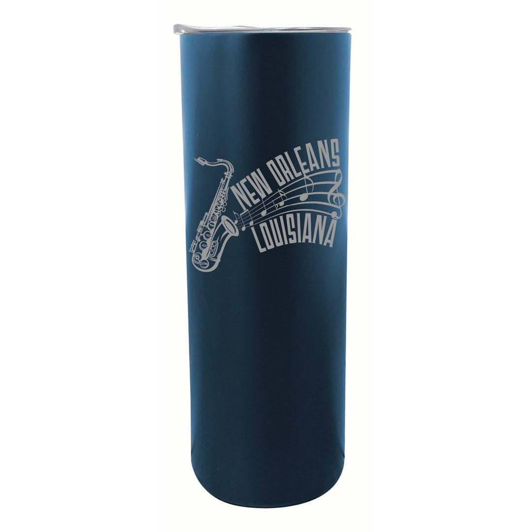 Orleans Louisiana Souvenir 20 oz Engraved Insulated Stainless Steel Skinny Tumbler Image 6