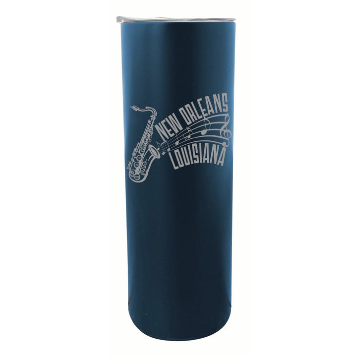 Orleans Louisiana Souvenir 20 oz Engraved Insulated Stainless Steel Skinny Tumbler Image 6