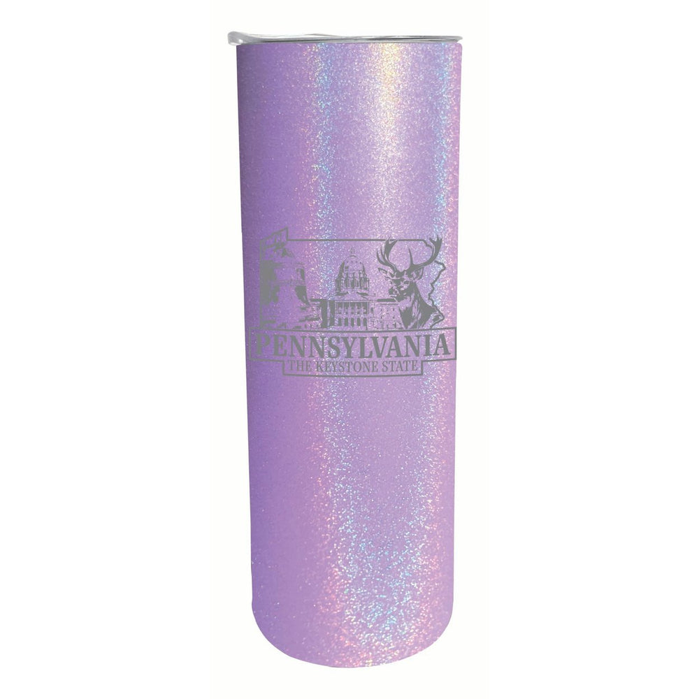 Pennsylvania Souvenir 20 oz Engraved Insulated Stainless Steel Skinny Tumbler Image 2