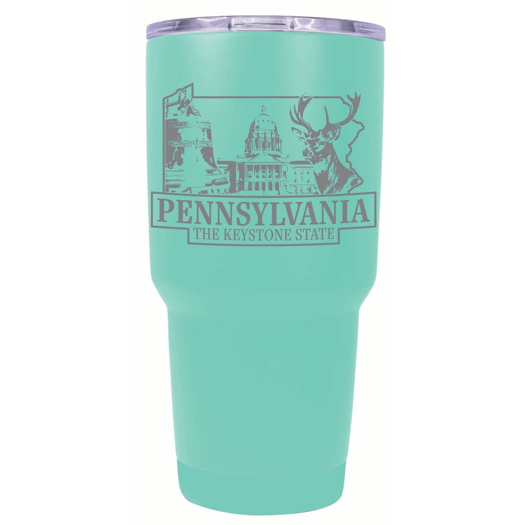 Pennsylvania Souvenir 24 oz Engraved Insulated Stainless Steel Tumbler Image 2