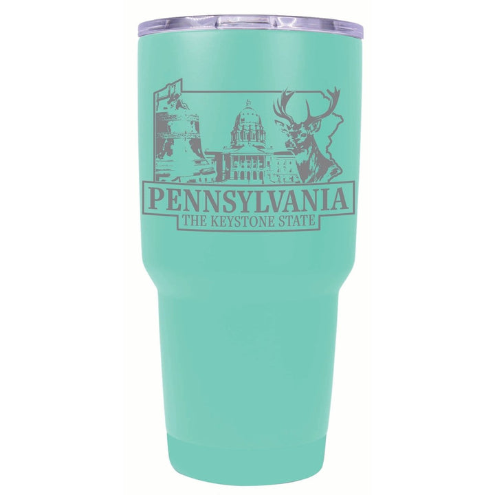 Pennsylvania Souvenir 24 oz Engraved Insulated Stainless Steel Tumbler Image 1