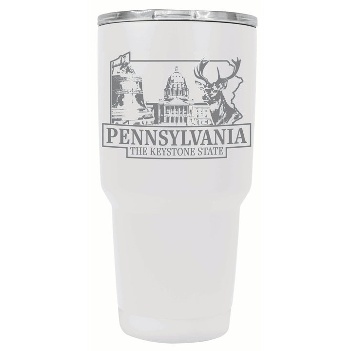 Pennsylvania Souvenir 24 oz Engraved Insulated Stainless Steel Tumbler Image 3