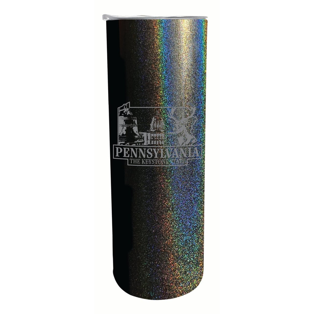 Pennsylvania Souvenir 20 oz Engraved Insulated Stainless Steel Skinny Tumbler Image 4