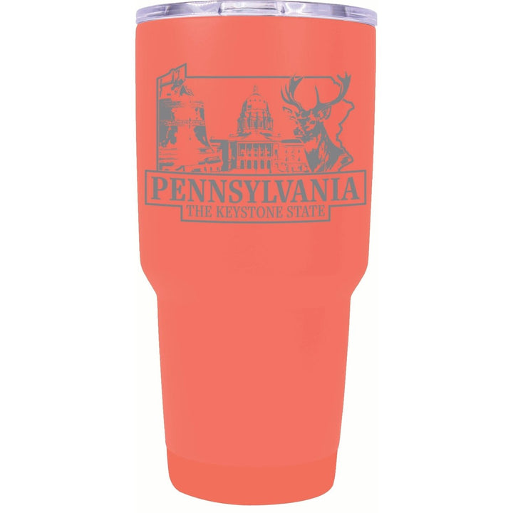 Pennsylvania Souvenir 24 oz Engraved Insulated Stainless Steel Tumbler Image 4