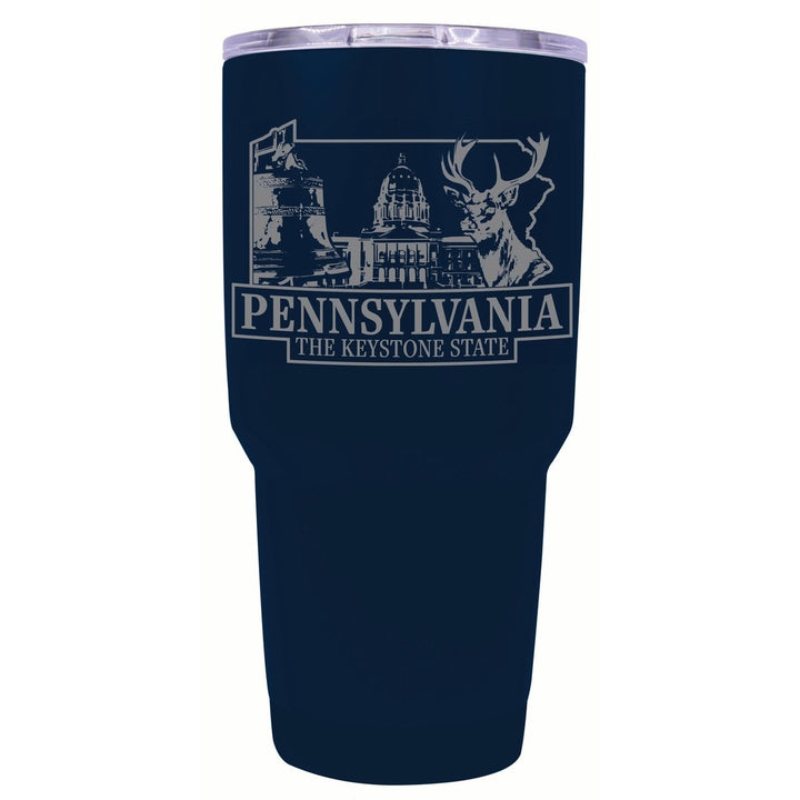 Pennsylvania Souvenir 24 oz Engraved Insulated Stainless Steel Tumbler Image 7