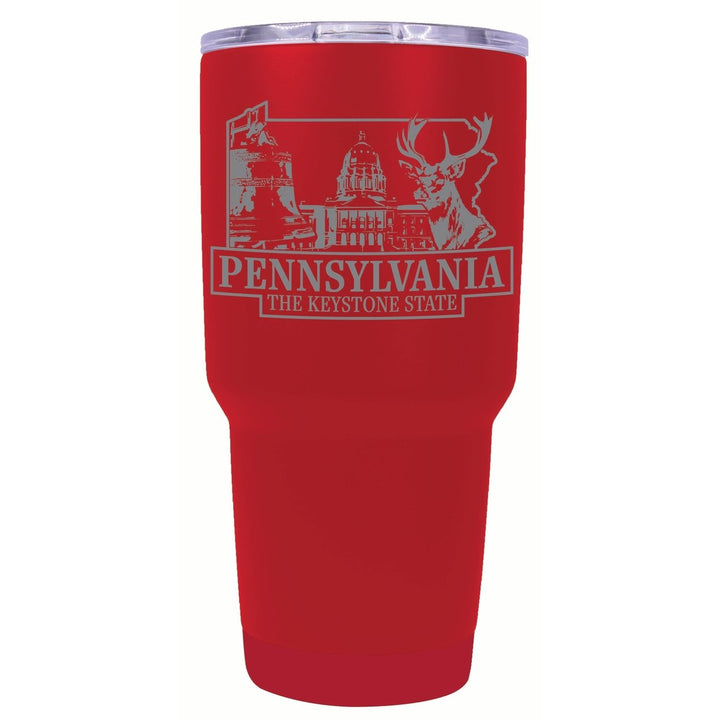 Pennsylvania Souvenir 24 oz Engraved Insulated Stainless Steel Tumbler Image 8