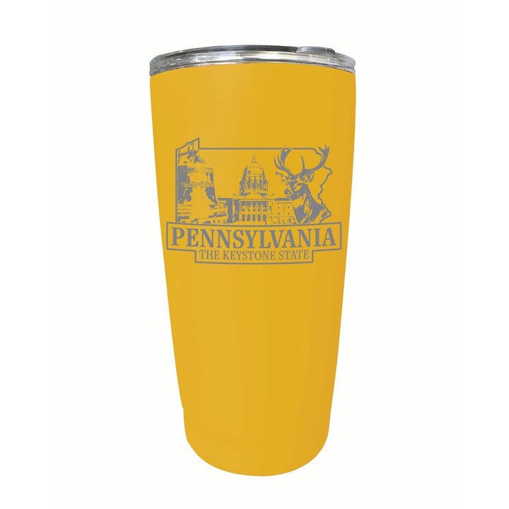 Pennsylvania Souvenir 16 oz Engraved Stainless Steel Insulated Tumbler Image 6