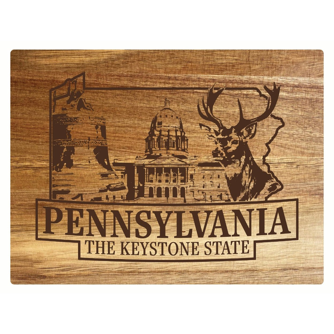 Pennsylvania Souvenir Wooden Cutting Board 8 x 6 Image 1