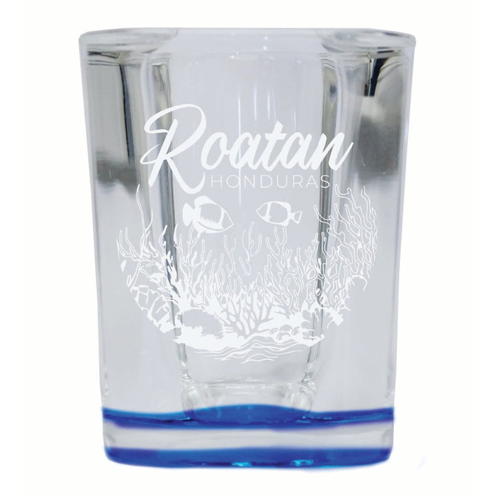 Roatan Honduras Souvenir 2 Ounce Engraved Shot Glass Square Image 4