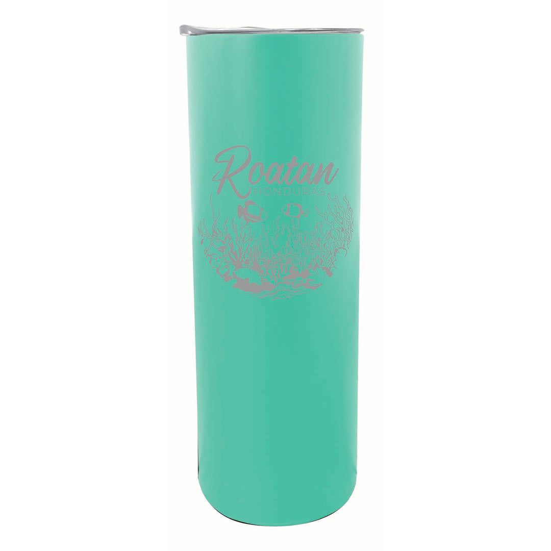 Roatan Honduras Souvenir 20 oz Engraved Insulated Stainless Steel Skinny Tumbler Image 2