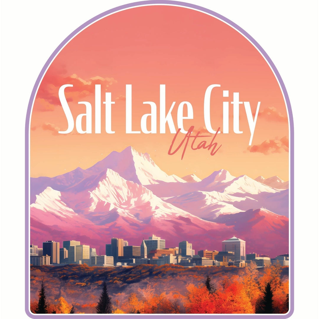 Salt Lake City Utah Design C Souvenir Die Cut Flat Magnet Image 1