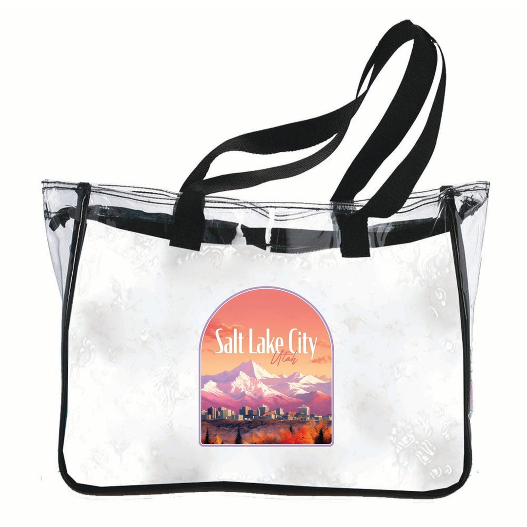 Salt Lake City Utah Design C Souvenir Clear Tote Bag Image 1