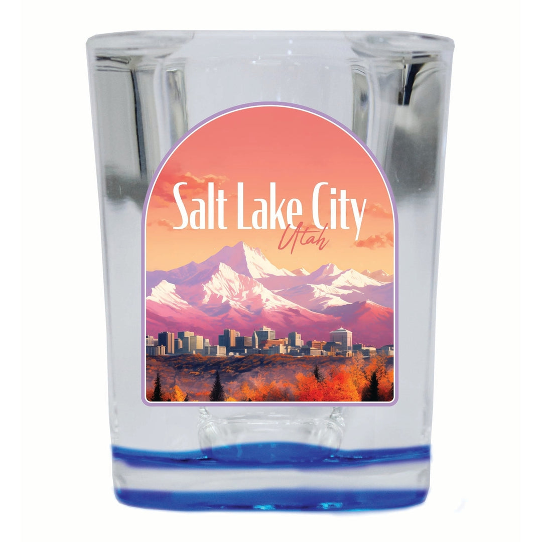 Salt Lake City Utah Design C Souvenir 2 Ounce Shot Glass Square Image 4