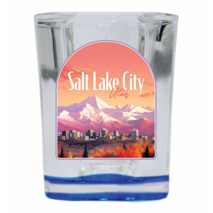 Salt Lake City Utah Design C Souvenir 2 Ounce Shot Glass Square Image 4