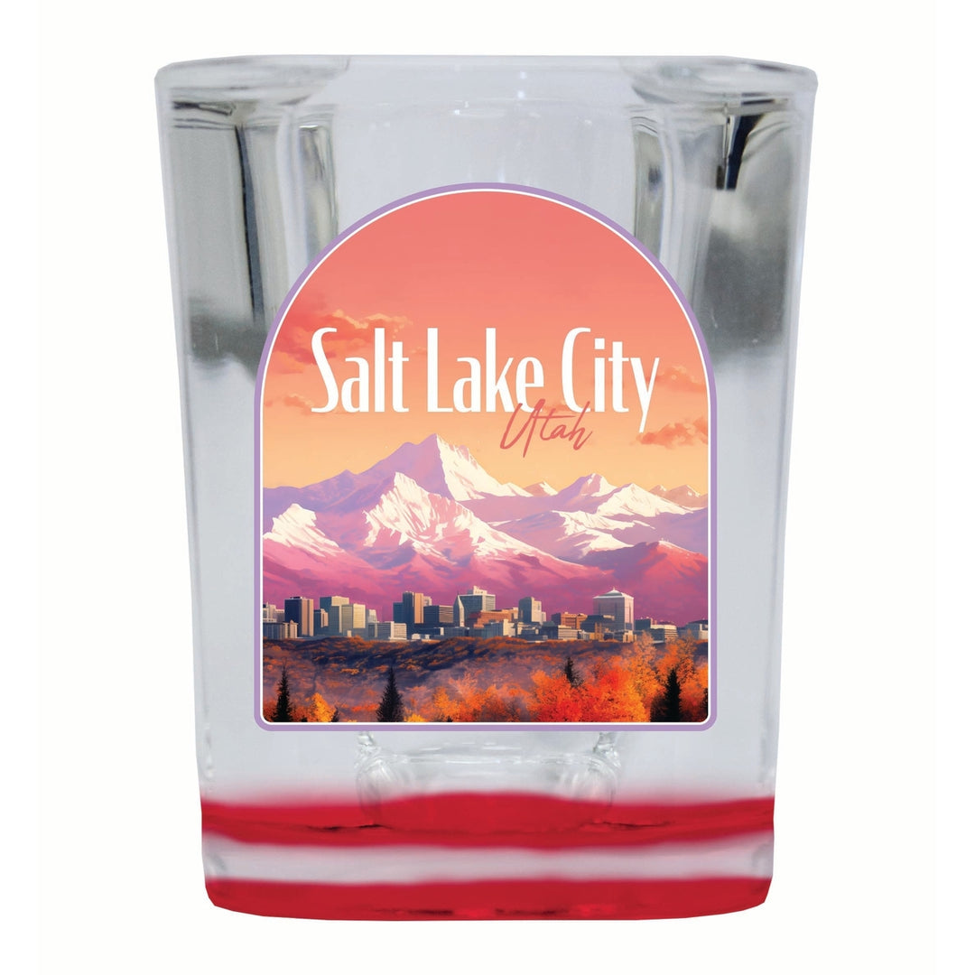 Salt Lake City Utah Design C Souvenir 2 Ounce Shot Glass Square Image 4