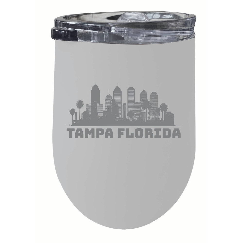 Tampa Florida Souvenir 12 oz Engraved Insulated Wine Stainless Steel Tumbler Image 2