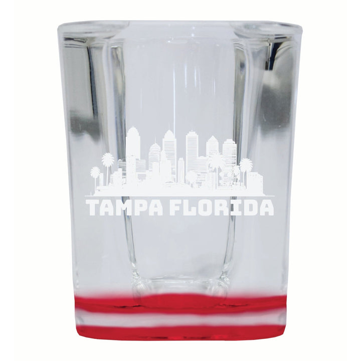 Tampa Florida Souvenir 2 Ounce Engraved Shot Glass Square Image 1