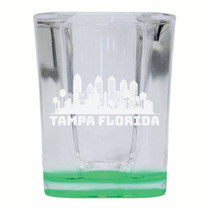 Tampa Florida Souvenir 2 Ounce Engraved Shot Glass Square Image 2