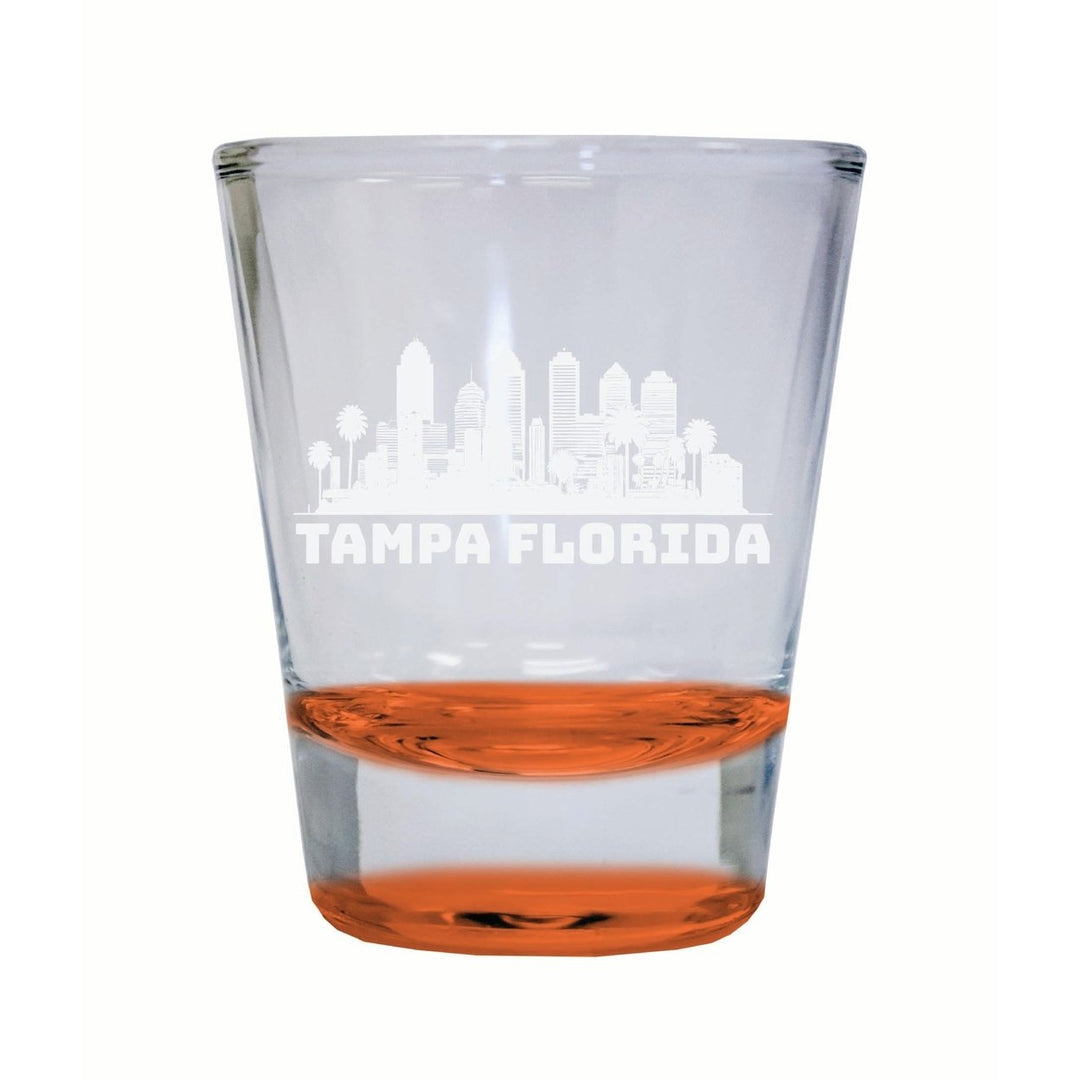 Tampa Florida Souvenir 2 Ounce Engraved Shot Glass Round Image 4