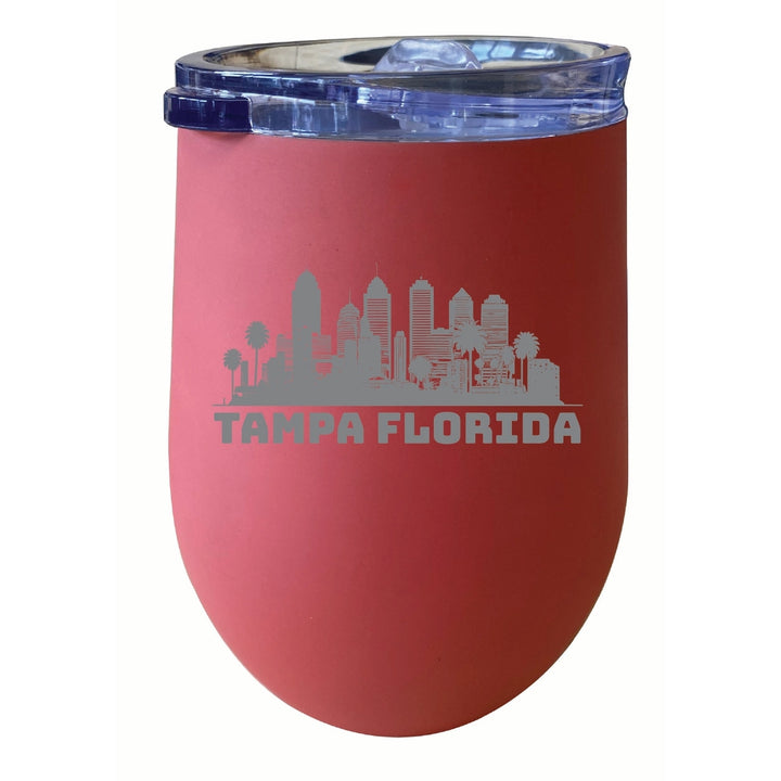 Tampa Florida Souvenir 12 oz Engraved Insulated Wine Stainless Steel Tumbler Image 3