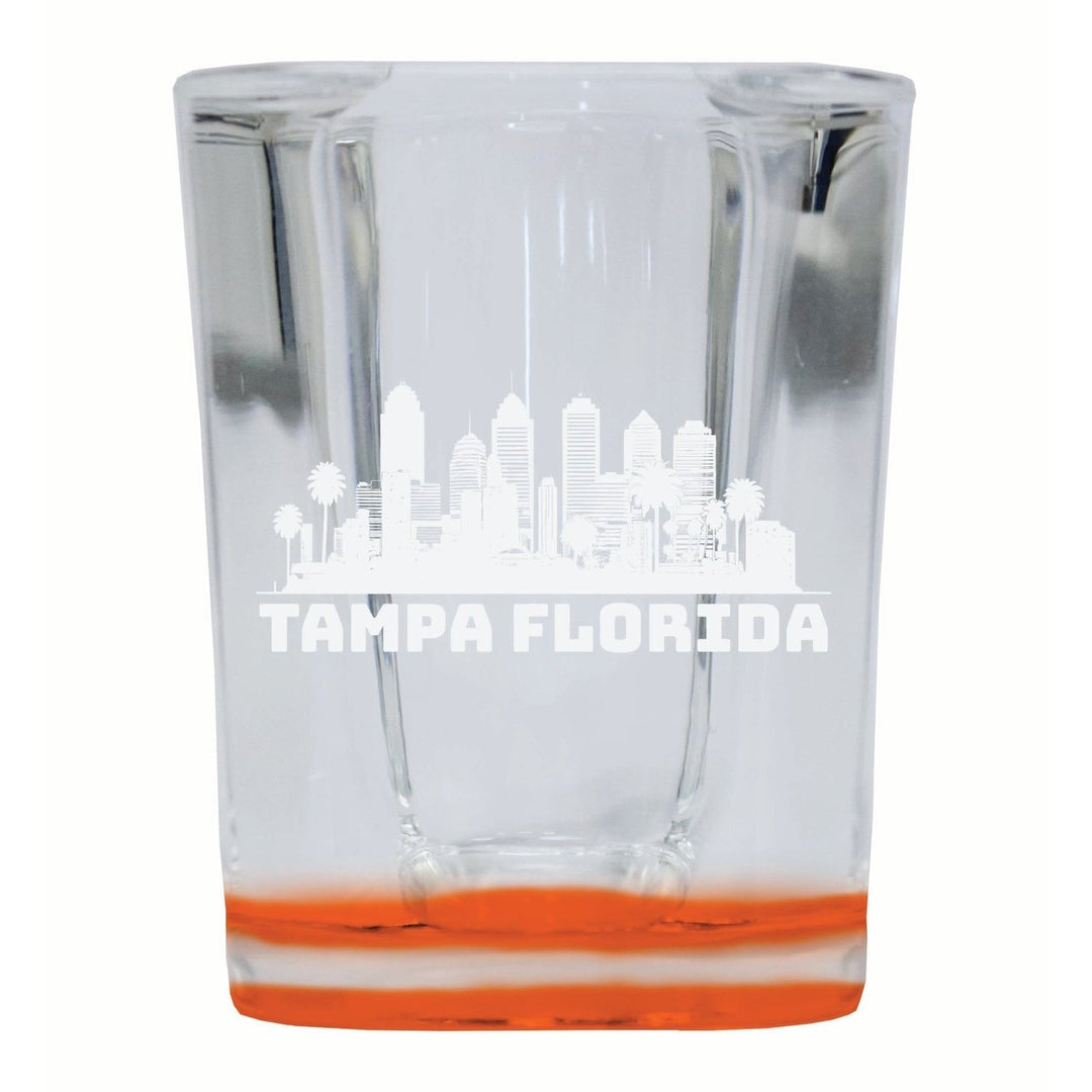 Tampa Florida Souvenir 2 Ounce Engraved Shot Glass Square Image 1