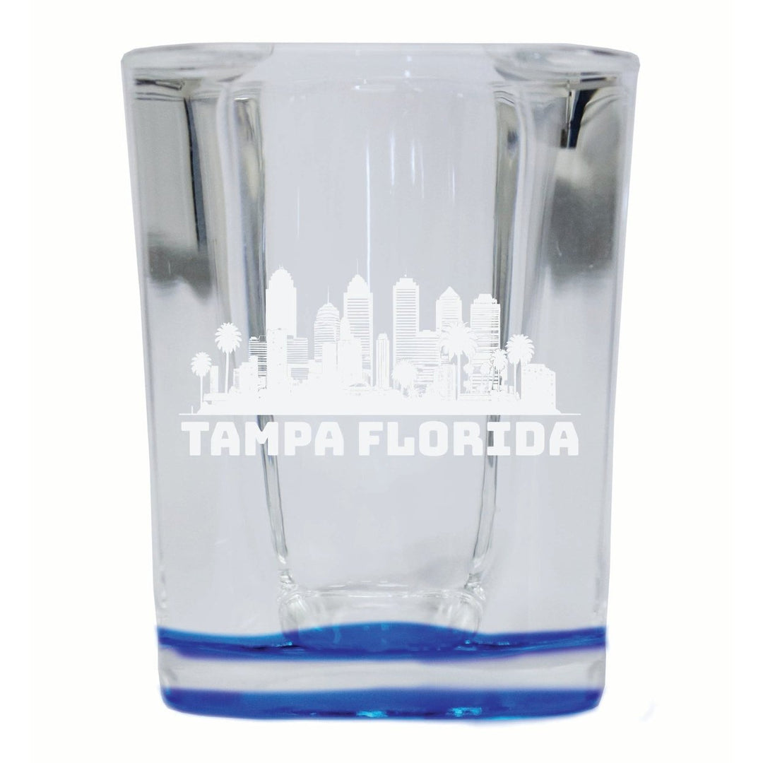 Tampa Florida Souvenir 2 Ounce Engraved Shot Glass Square Image 4