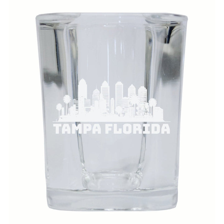 Tampa Florida Souvenir 2 Ounce Engraved Shot Glass Square Image 4