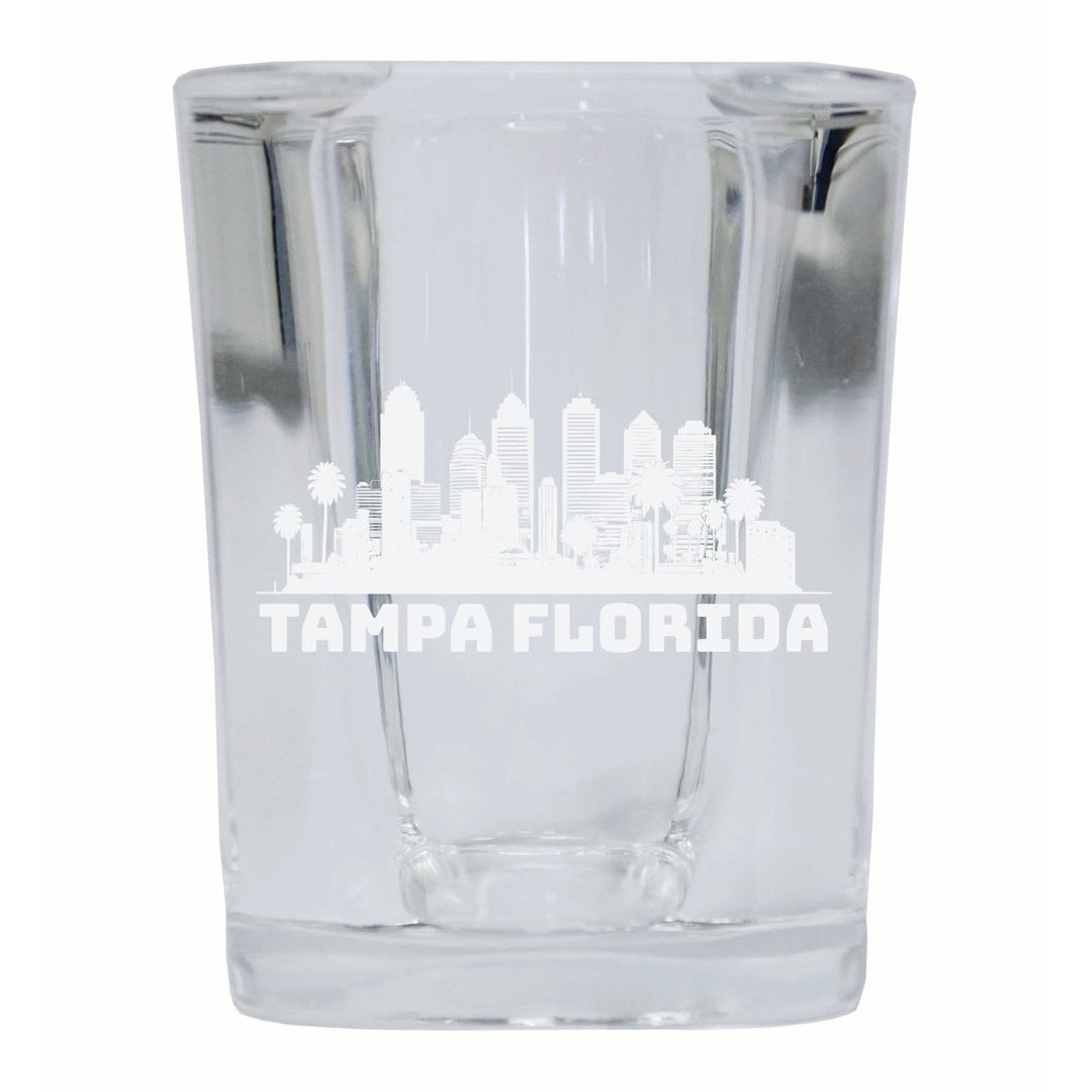 Tampa Florida Souvenir 2 Ounce Engraved Shot Glass Square Image 1