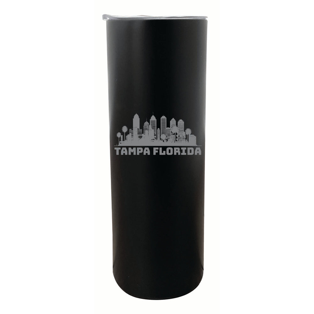 Tampa Florida Souvenir 20 oz Engraved Insulated Stainless Steel Skinny Tumbler Image 2