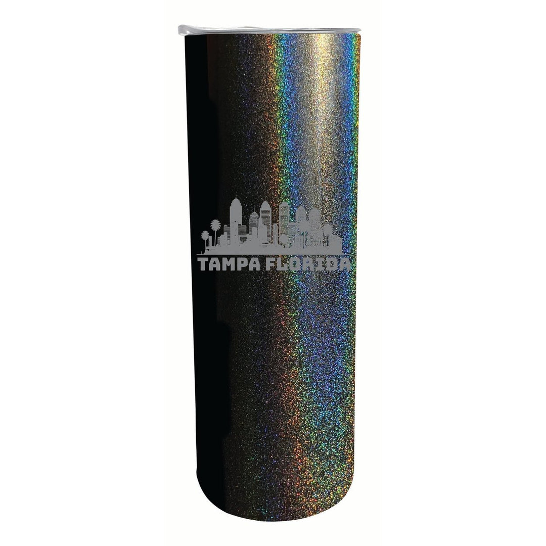 Tampa Florida Souvenir 20 oz Engraved Insulated Stainless Steel Skinny Tumbler Image 1