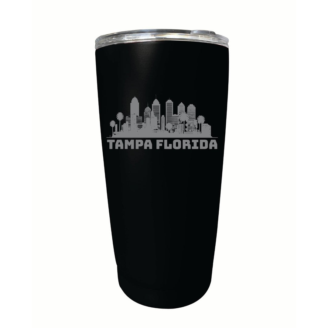 Tampa Florida Souvenir 16 oz Engraved Stainless Steel Insulated Tumbler Image 1