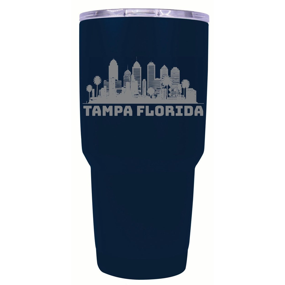 Tampa Florida Souvenir 24 oz Engraved Insulated Stainless Steel Tumbler Image 1