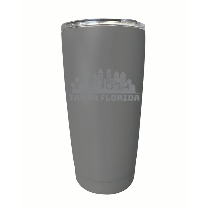 Tampa Florida Souvenir 16 oz Engraved Stainless Steel Insulated Tumbler Image 1