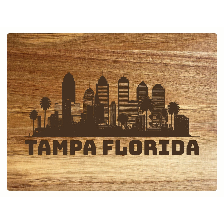 Tampa Florida Souvenir Wooden Cutting Board 8 x 6 Image 1