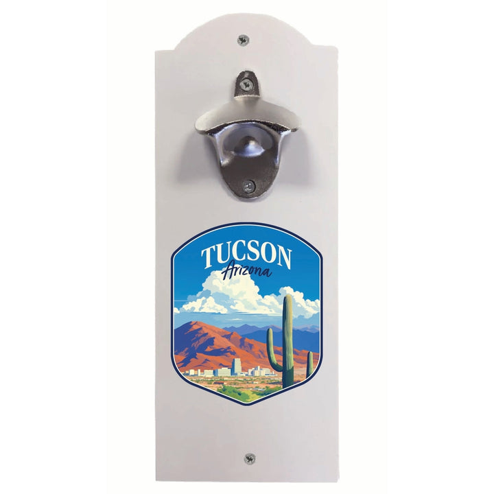 Tucson Arizona Desert Mountains Design Souvenir Wall mounted bottle opener Image 2